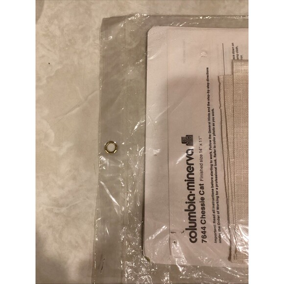 Vtg Columbia Minerva Cat Kitten Crewel Embroidery Kit Chessie 14x11 1976 Cottage - Picture 3 of 4